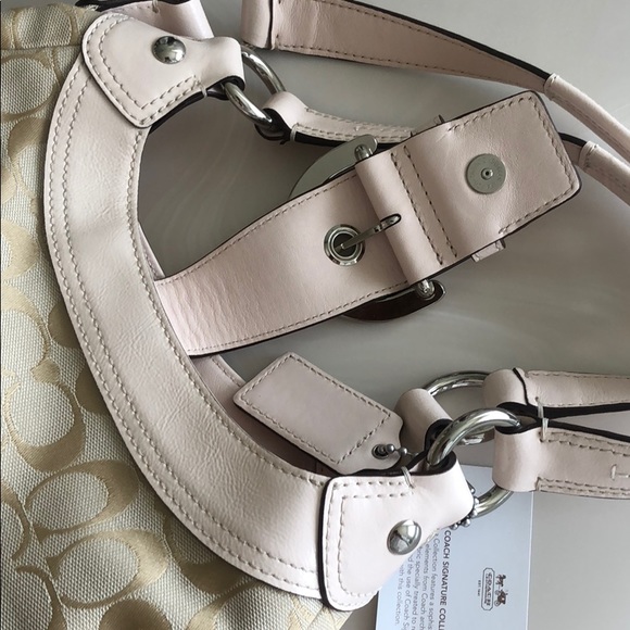 New Coach motif pink and tan purse - Picture 8 of 8